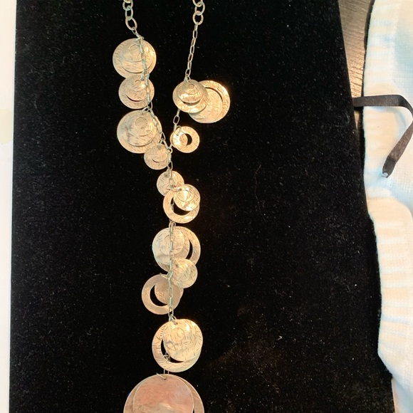 Silpada Vintage Silver Circle lariat necklace - Picture 4 of 5